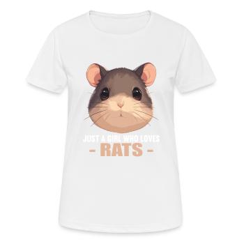 Rat Rat - Women's Breathable T-Shirt - white - Front - AI Model Female 172 dark (172cm)