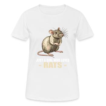 Rat Rat - Women's Breathable T-Shirt - white - Front - AI Model Female 172 dark (172cm)