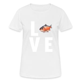 Saumon Saumon - T-shirt respirant Femme - blanc - Devant - AI Model Female 172 dark (172cm)