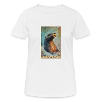 Lions de mer Lion de mer - T-shirt respirant Femme - blanc - Devant - AI Model Female 172 dark (172cm)