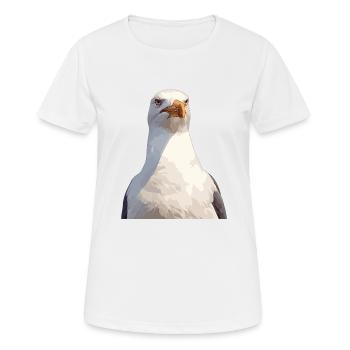 Mouettes Mouette - T-shirt respirant Femme - blanc - Devant - AI Model Female 172 dark (172cm)