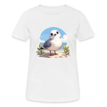 Mouettes Mouette - T-shirt respirant Femme - blanc - Devant - AI Model Female 172 dark (172cm)