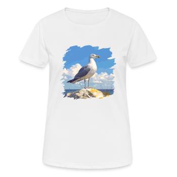 Mouettes Mouette - T-shirt respirant Femme - blanc - Devant - AI Model Female 172 dark (172cm)