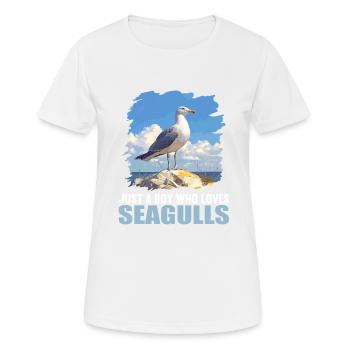Mouettes Mouette - T-shirt respirant Femme - blanc - Devant - AI Model Female 172 dark (172cm)