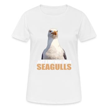 Mouettes Mouette - T-shirt respirant Femme - blanc - Devant - AI Model Female 172 dark (172cm)