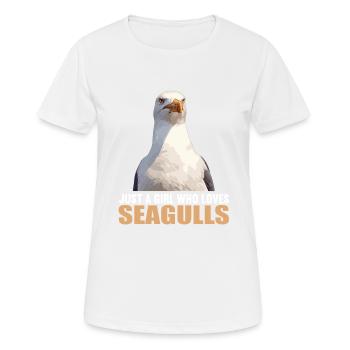 Mouettes Mouette - T-shirt respirant Femme - blanc - Devant - AI Model Female 172 dark (172cm)