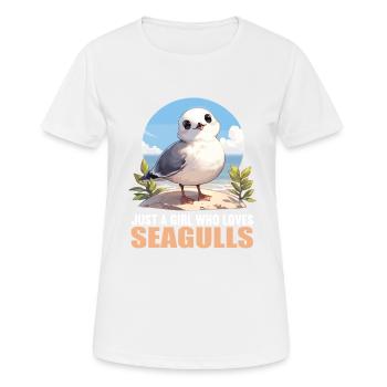 Mouettes Mouette - T-shirt respirant Femme - blanc - Devant - AI Model Female 172 dark (172cm)