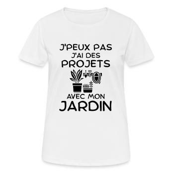Humour jardinage jardin - T-shirt respirant Femme - blanc - Devant - AI Model Female 172 dark (172cm)