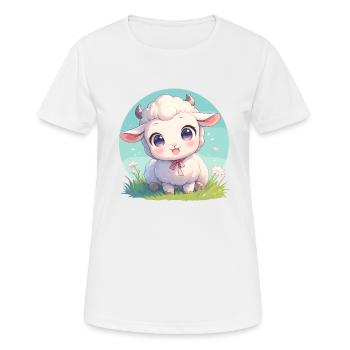 Mouton Mouton - T-shirt respirant Femme - blanc - Devant - AI Model Female 172 dark (172cm)