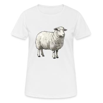 Mouton Mouton - T-shirt respirant Femme - blanc - Devant - AI Model Female 172 dark (172cm)