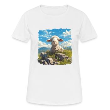 Mouton Mouton - T-shirt respirant Femme - blanc - Devant - AI Model Female 172 dark (172cm)