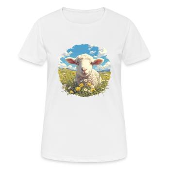 Mouton Mouton - T-shirt respirant Femme - blanc - Devant - AI Model Female 172 dark (172cm)