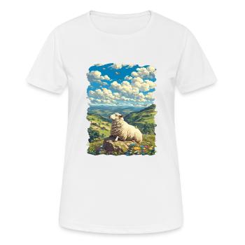 Mouton Mouton - T-shirt respirant Femme - blanc - Devant - AI Model Female 172 dark (172cm)
