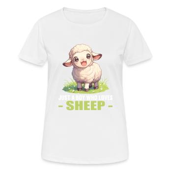 Mouton Mouton - T-shirt respirant Femme - blanc - Devant - AI Model Female 172 dark (172cm)