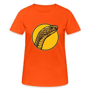 Cobras royaux Cobra royaux - T-shirt respirant Femme - orange néon - Devant - AI Model Female 172 dark (172cm)