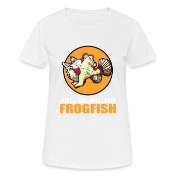 Poisson-grenouille Anglerfisch - T-shirt respirant Femme - blanc - Devant - AI Model Female 172 dark (172cm)