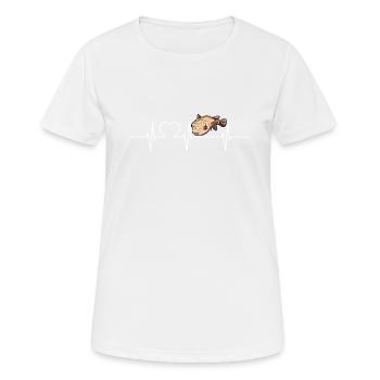 Poisson-globe Poisson-globe - T-shirt respirant Femme - blanc - Devant - AI Model Female 172 dark (172cm)