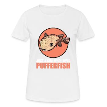 Poisson-globe Poisson-globe - T-shirt respirant Femme - blanc - Devant - AI Model Female 172 dark (172cm)
