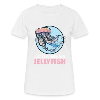 Quallen Qualle - Frauen T-Shirt atmungsaktiv - Weiß - Vorne - AI Model Female 172 dark (172cm)