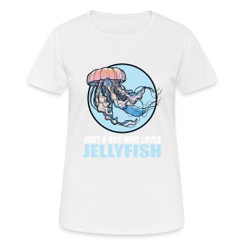 Quallen Qualle - Frauen T-Shirt atmungsaktiv - Weiß - Vorne - AI Model Female 172 dark (172cm)