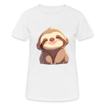 Faultiere Faultier - Frauen T-Shirt atmungsaktiv - Weiß - Vorne - AI Model Female 172 dark (172cm)