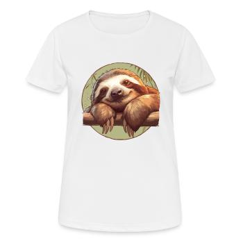 Faultiere Faultier - Frauen T-Shirt atmungsaktiv - Weiß - Vorne - AI Model Female 172 dark (172cm)