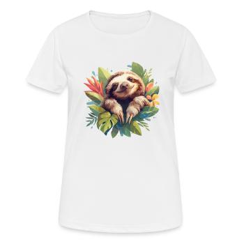Sloths Sloth - Women's Breathable T-Shirt - white - Front - AI Model Female 172 dark (172cm)