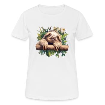 Faultiere Faultier - Frauen T-Shirt atmungsaktiv - Weiß - Vorne - AI Model Female 172 dark (172cm)