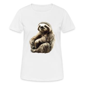 Faultiere Faultier - Frauen T-Shirt atmungsaktiv - Weiß - Vorne - AI Model Female 172 dark (172cm)