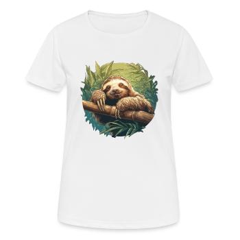 Faultiere Faultier - Frauen T-Shirt atmungsaktiv - Weiß - Vorne - AI Model Female 172 dark (172cm)