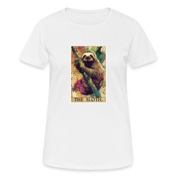 Faultiere Faultier - Frauen T-Shirt atmungsaktiv - Weiß - Vorne - AI Model Female 172 dark (172cm)