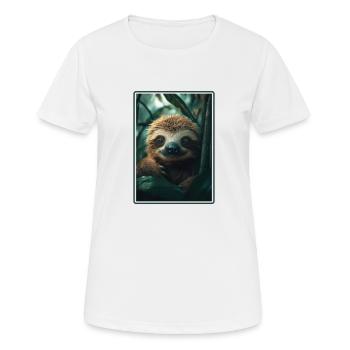Faultiere Faultier - Frauen T-Shirt atmungsaktiv - Weiß - Vorne - AI Model Female 172 dark (172cm)