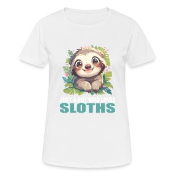 Sloths Sloth - Women's Breathable T-Shirt - white - Front - AI Model Female 172 dark (172cm)