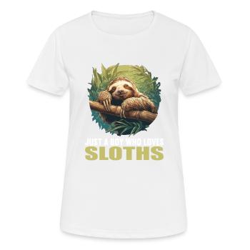 Sloths Sloth - Women's Breathable T-Shirt - white - Front - AI Model Female 172 dark (172cm)
