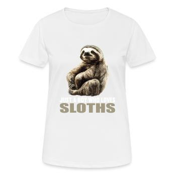 Sloths Sloth - Women's Breathable T-Shirt - white - Front - AI Model Female 172 dark (172cm)
