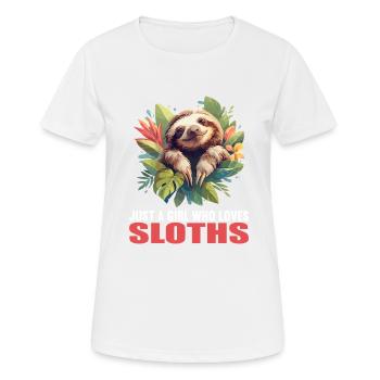 Sloths Sloth - Women's Breathable T-Shirt - white - Front - AI Model Female 172 dark (172cm)