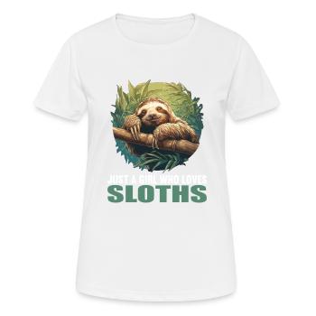 Sloths Sloth - Women's Breathable T-Shirt - white - Front - AI Model Female 172 dark (172cm)