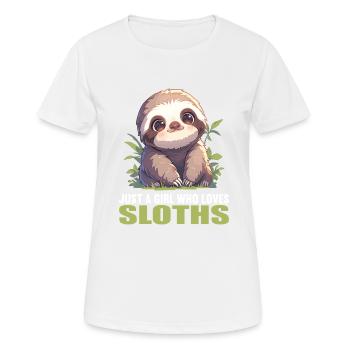Sloths Sloth - Women's Breathable T-Shirt - white - Front - AI Model Female 172 dark (172cm)