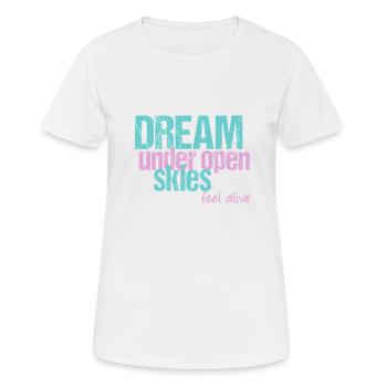 Rêves en plein air - T-shirt respirant Femme - blanc - Devant - AI Model Female 172 dark (172cm)