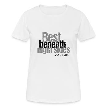 Tranquillité sous le ciel nocturne - T-shirt respirant Femme - blanc - Devant - AI Model Female 172 dark (172cm)