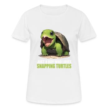 Snapping Turtles Snapping Turtle - Women's Breathable T-Shirt - white - Front - AI Model Female 172 dark (172cm)