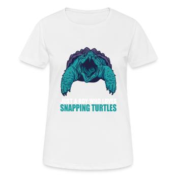 Snapping Turtles Snapping Turtle - Women's Breathable T-Shirt - white - Front - AI Model Female 172 dark (172cm)