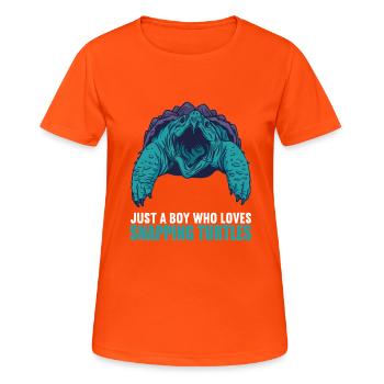 Snapping Turtles Snapping Turtle - Women's Breathable T-Shirt - neon orange - Front - AI Model Female 172 dark (172cm)