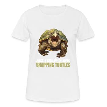 Snapping Turtles Snapping Turtle - Women's Breathable T-Shirt - white - Front - AI Model Female 172 dark (172cm)