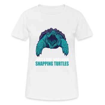 Snapping Turtles Snapping Turtle - Women's Breathable T-Shirt - white - Front - AI Model Female 172 dark (172cm)
