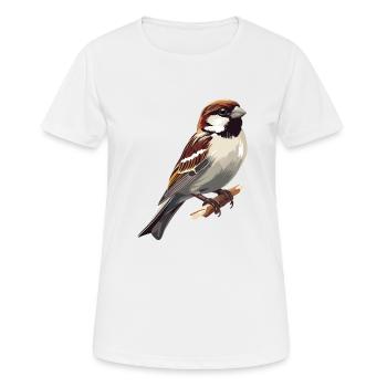 Moineaux Moineau - T-shirt respirant Femme - blanc - Devant - AI Model Female 172 dark (172cm)
