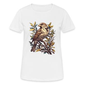 Moineaux Moineau - T-shirt respirant Femme - blanc - Devant - AI Model Female 172 dark (172cm)