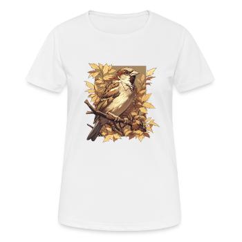 Moineaux Moineau - T-shirt respirant Femme - blanc - Devant - AI Model Female 172 dark (172cm)