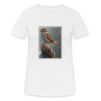 Moineaux Moineau - T-shirt respirant Femme - blanc - Devant - AI Model Female 172 dark (172cm)