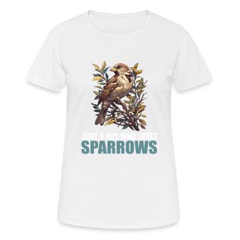Moineaux Moineau - T-shirt respirant Femme - blanc - Devant - AI Model Female 172 dark (172cm)